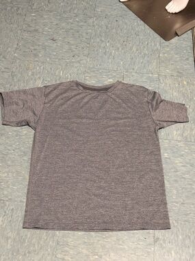 Boys Heathered Grey Crew Neck T-Shirt